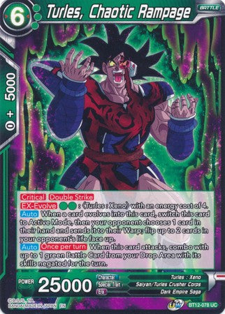 Turles, Chaotic Rampage [BT12-078] | Devastation Store