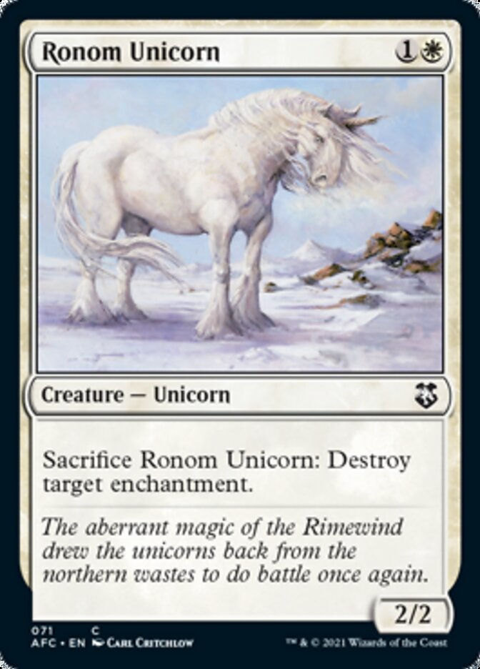 Ronom Unicorn [Dungeons & Dragons: Adventures in the Forgotten Realms Commander] | Devastation Store
