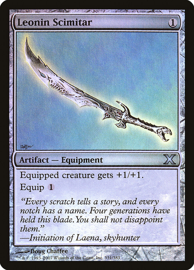 Leonin Scimitar (Premium Foil) [Tenth Edition] | Devastation Store