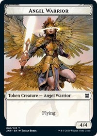 Angel Warrior // Plant Double-sided Token [Zendikar Rising Tokens] | Devastation Store