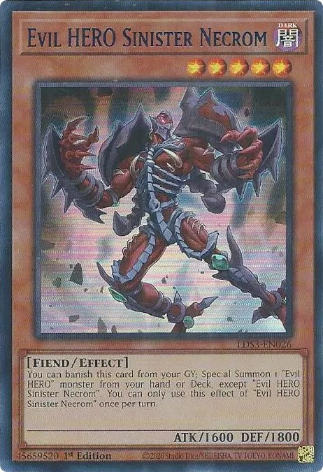 Evil HERO Sinister Necrom (Blue) [LDS3-EN026] Ultra Rare | Devastation Store