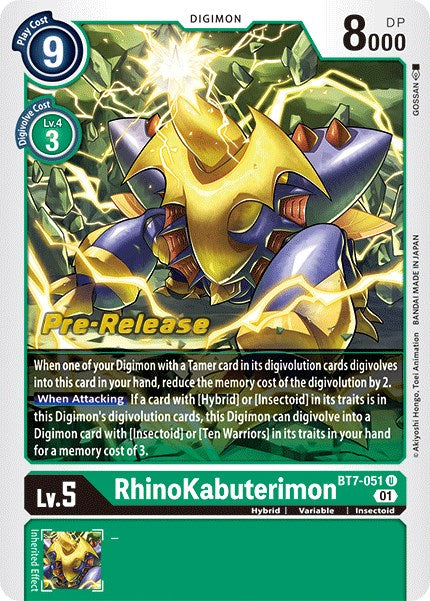 RhinoKabuterimon [BT7-051] [Next Adventure Pre-Release Cards] | Devastation Store