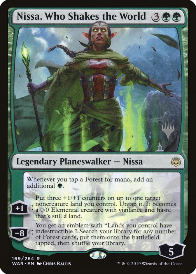 Nissa, Who Shakes the World (Promo Pack) [War of the Spark Promos] | Devastation Store