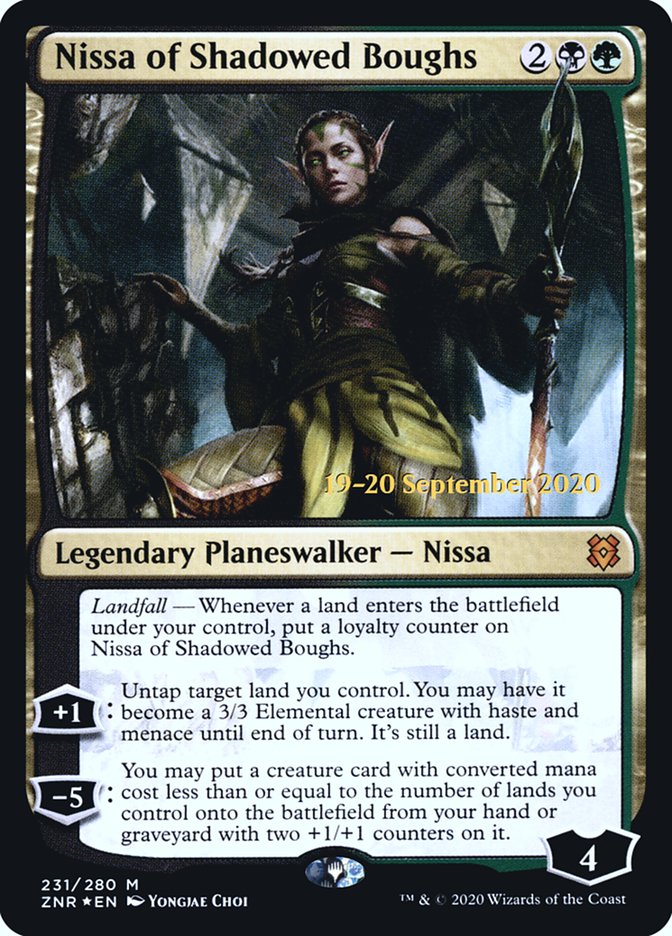 Nissa of Shadowed Boughs [Zendikar Rising Prerelease Promos] | Devastation Store