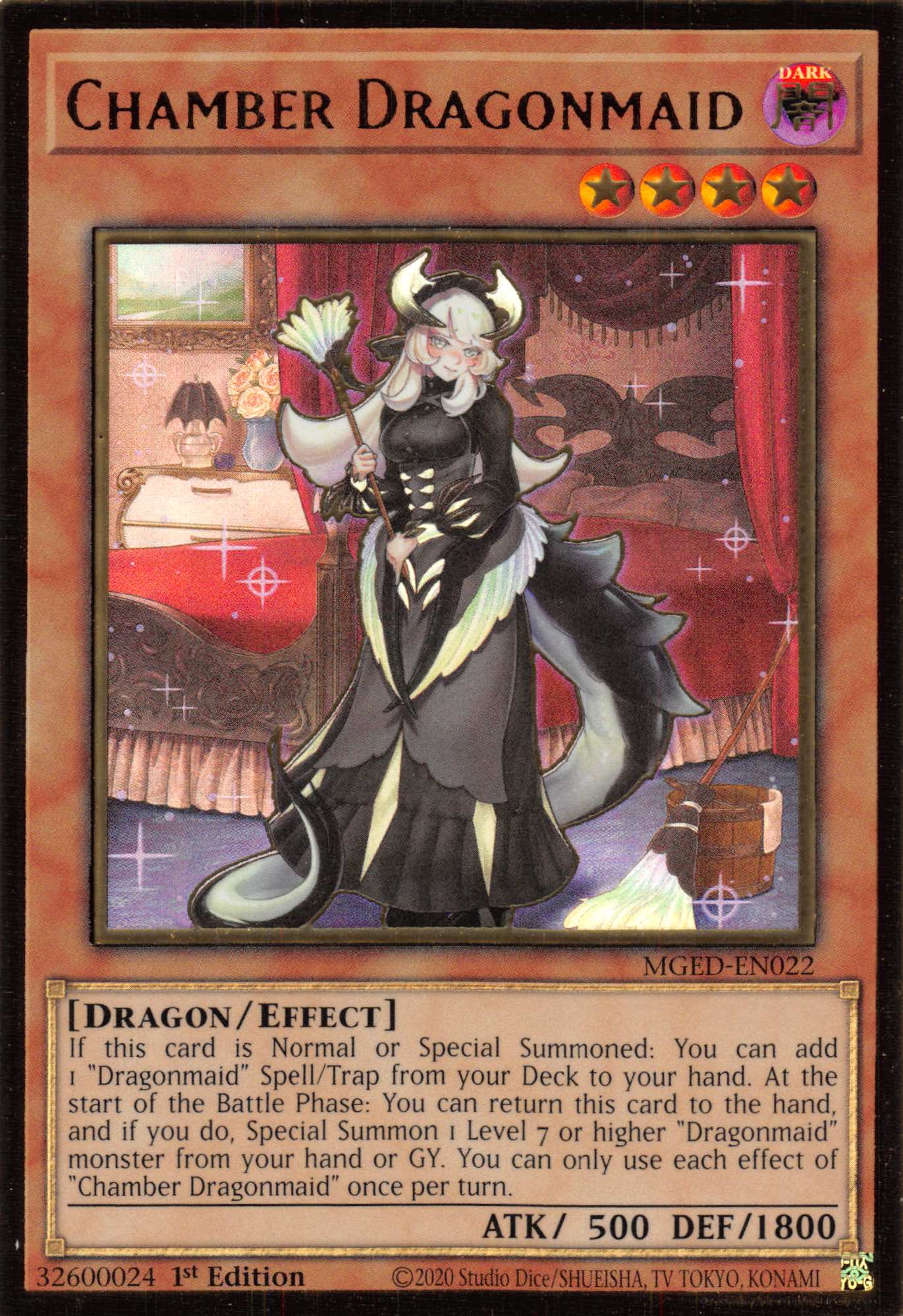 Chamber Dragonmaid [MGED-EN022] Gold Rare | Devastation Store