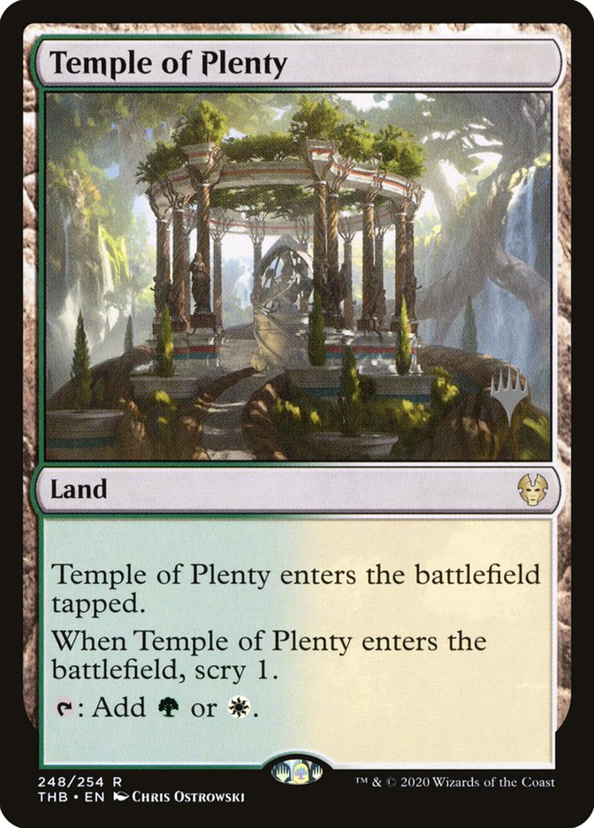 Temple of Plenty (Promo Pack) [Theros Beyond Death Promos] | Devastation Store