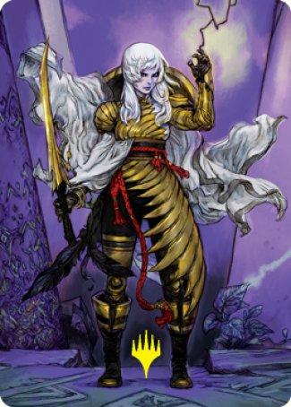 The Wandering Emperor 1 Art Card (Gold-Stamped Signature) [Kamigawa: Neon Dynasty Art Series] | Devastation Store