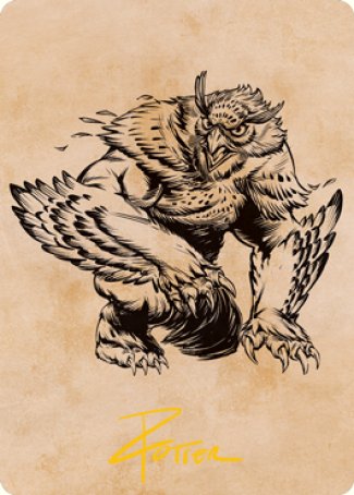 Owlbear (Showcase) Art Card (Gold-Stamped Signature) [Dungeons & Dragons: Adventures in the Forgotten Realms Art Series] | Devastation Store