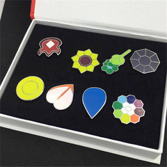 8pcs/set Pokemon Badges Kanto/Johto/Hoenn/Sinnoh/Unova/Kalos League Region Brooches with Box Pokemon Cosplay Costume Accessories - Devastation Store | Devastation Store